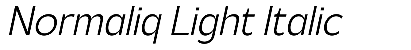 Normaliq Light Italic